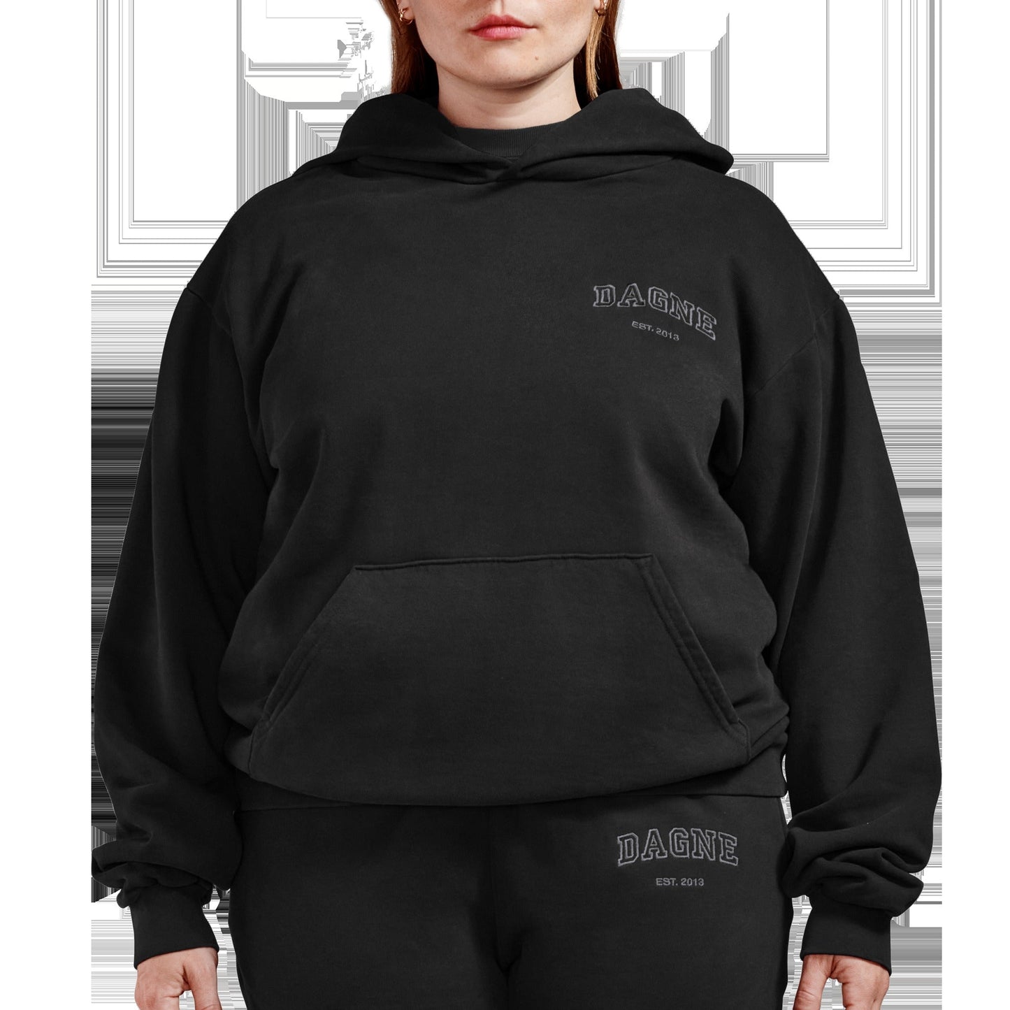 Varsity Logo Hoodie in Onyx, 2X