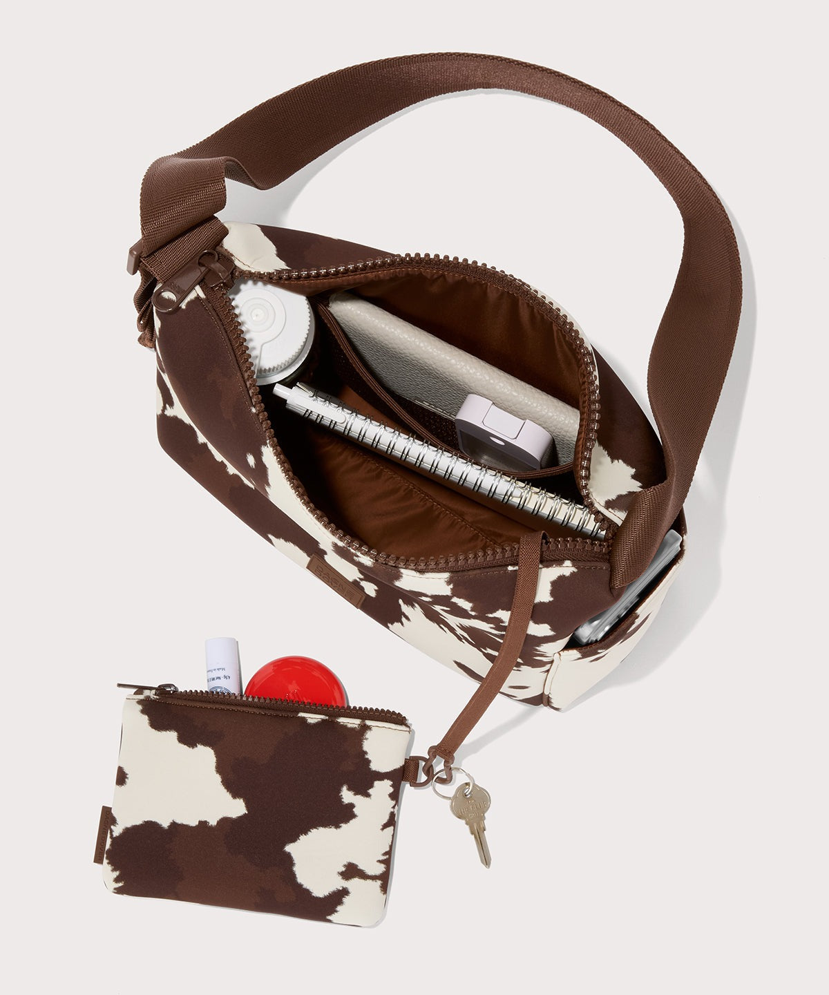 Rue Shoulder Bag in Cow Print