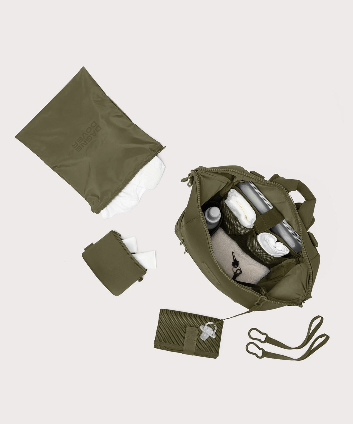 Indi Diaper Backpack in Dark Moss, Large
