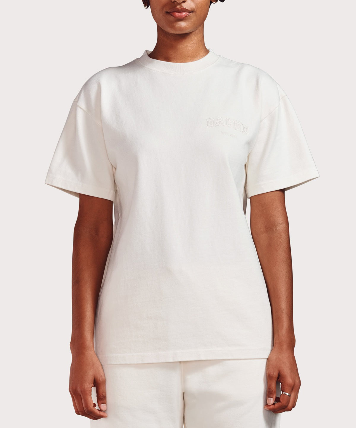 Varsity Logo T-shirt in Moonbeam, 2X