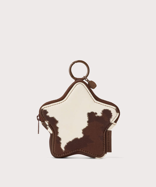 Star Keychain in Cow Print