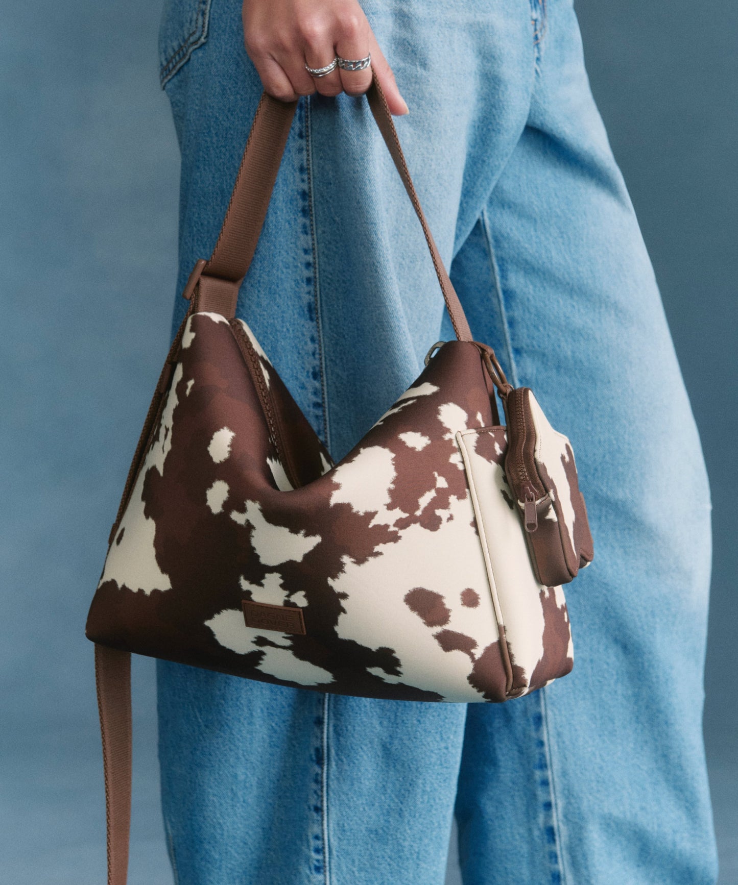 Rue Shoulder Bag in Cow Print