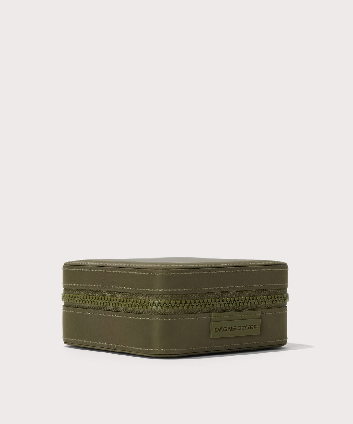 Frankie Jewelry Case in Dark Moss, Large