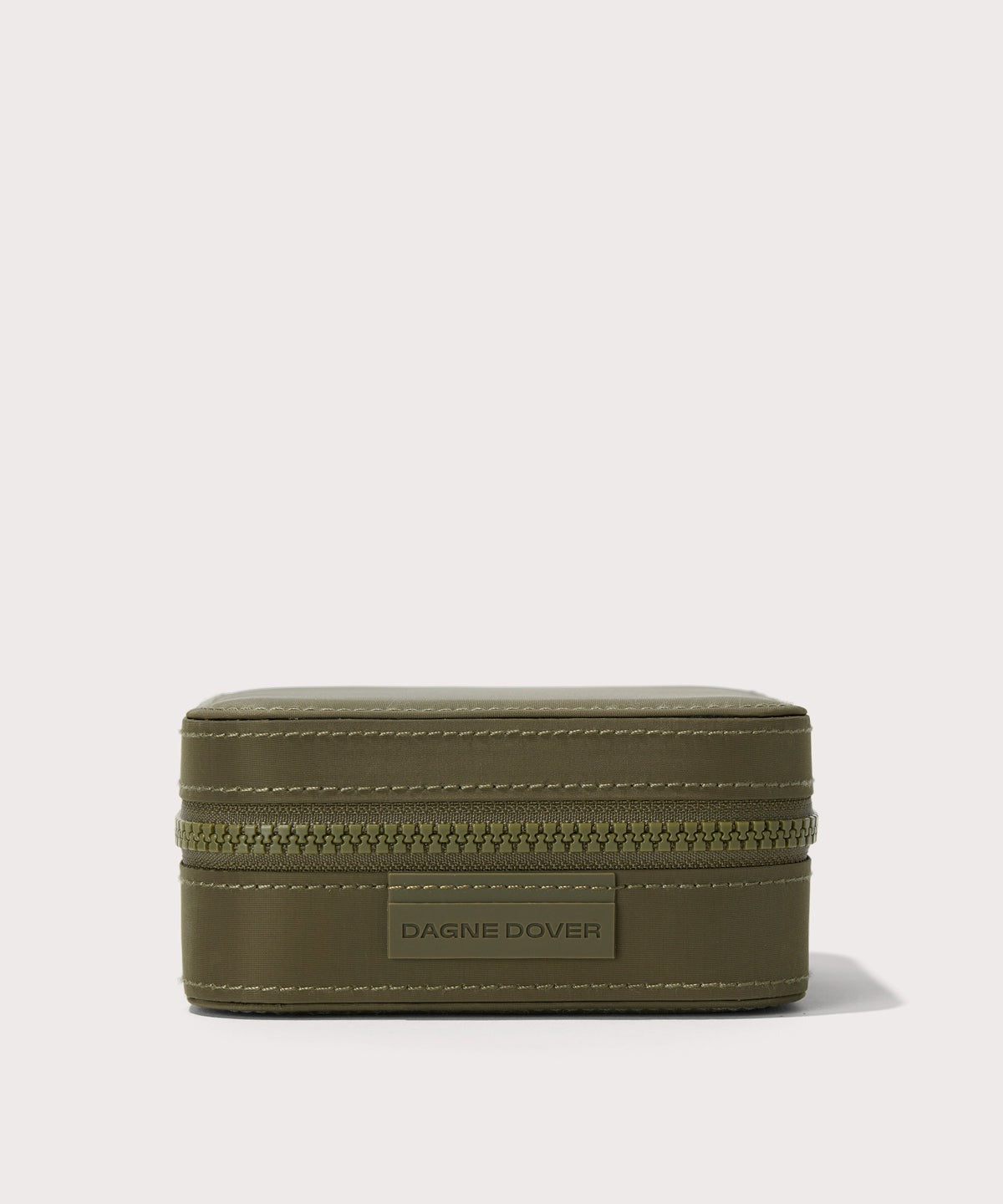 Frankie Jewelry Case in Dark Moss, Large