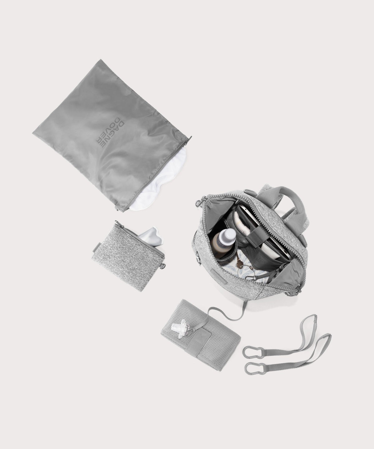 Indi Diaper Backpack in Heather Grey, Small
