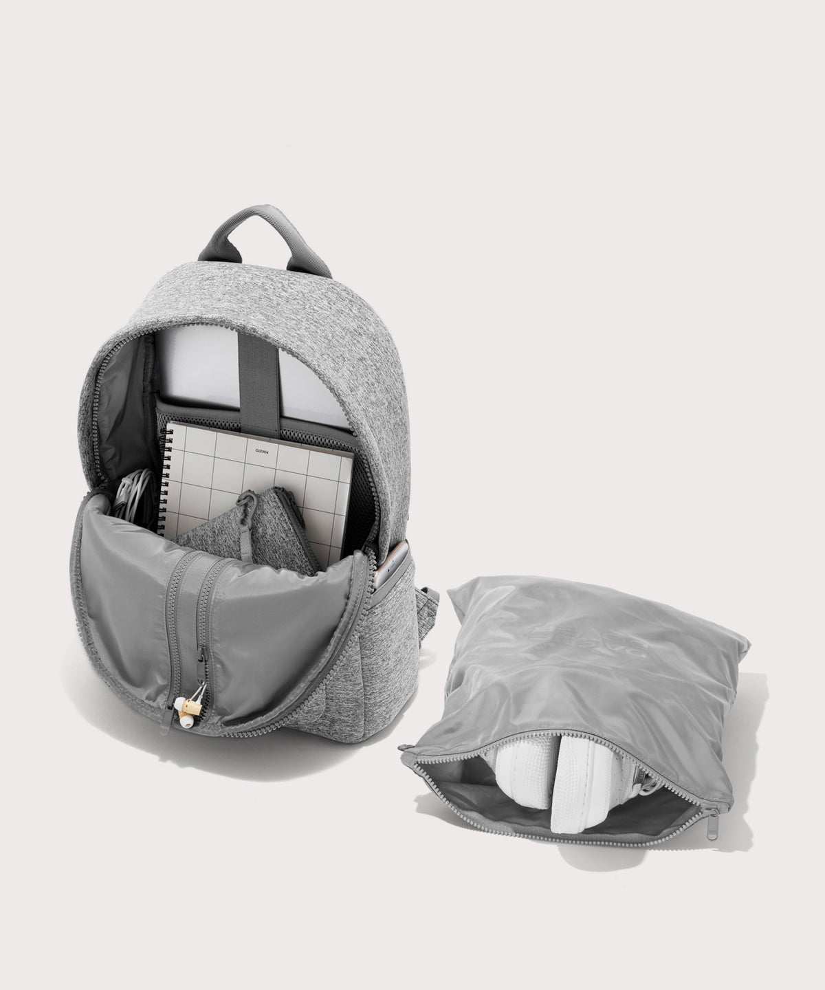 Dakota Backpack in Heather Grey, Medium