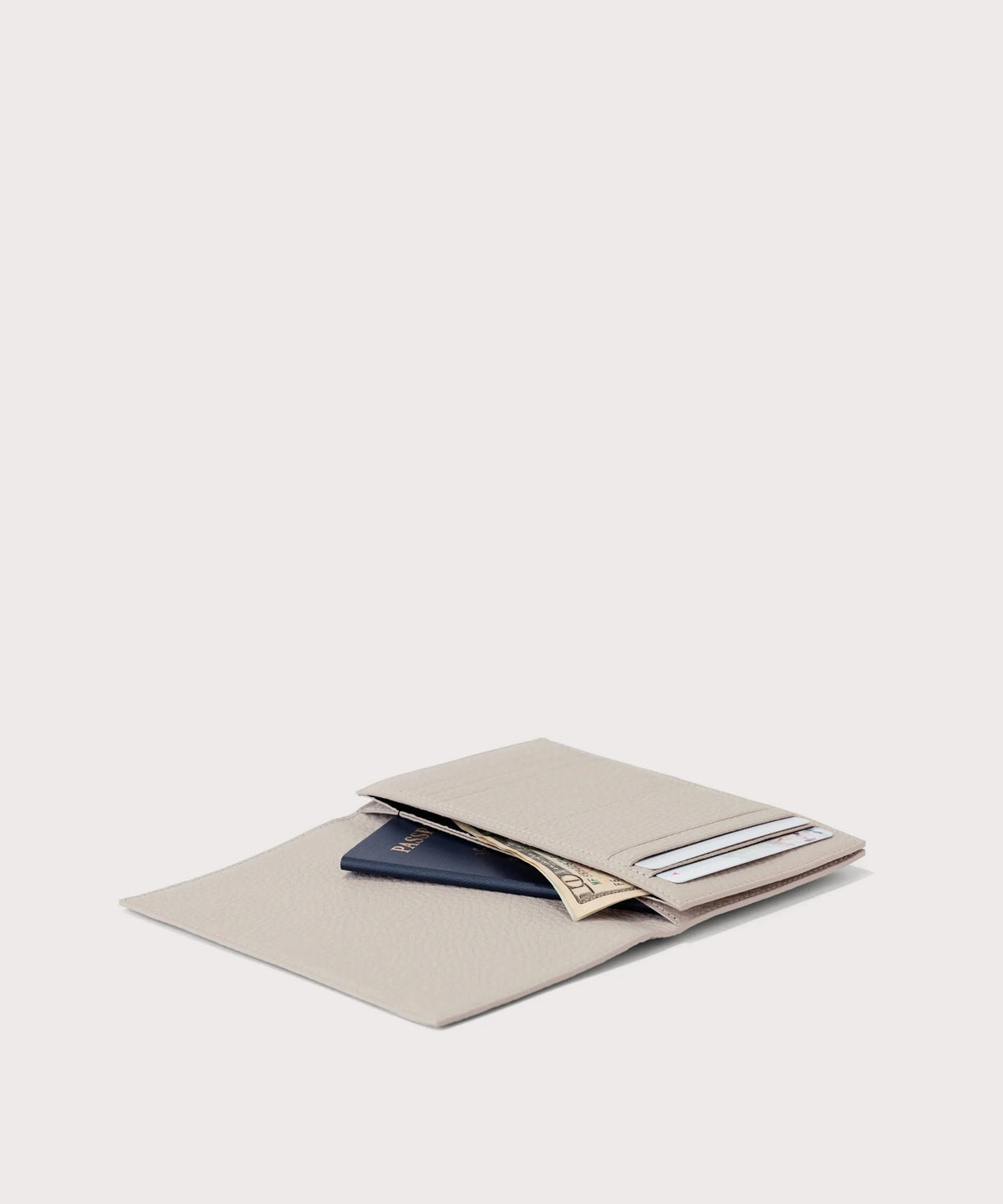 Accordion Travel Wallet in Bone