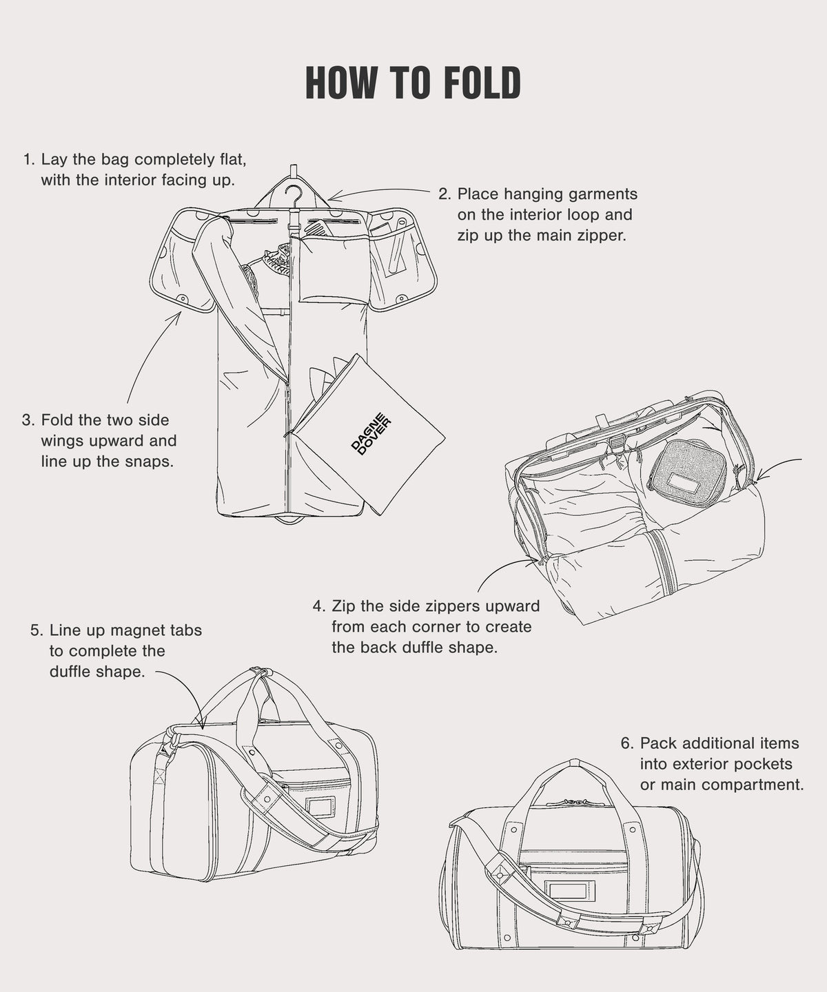Monaco Garment Duffle in Ash