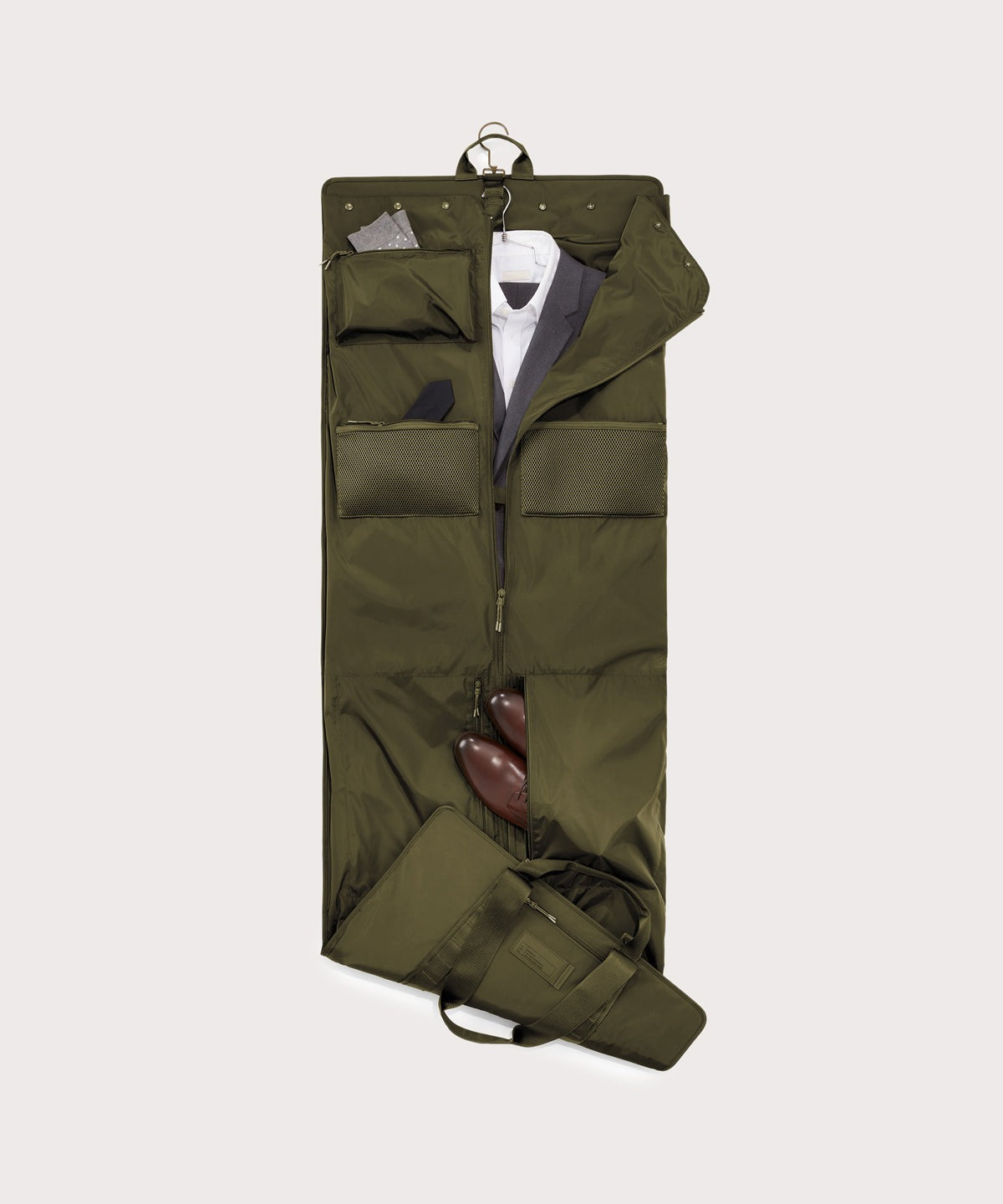 Capri Garment Bag in Dark Moss