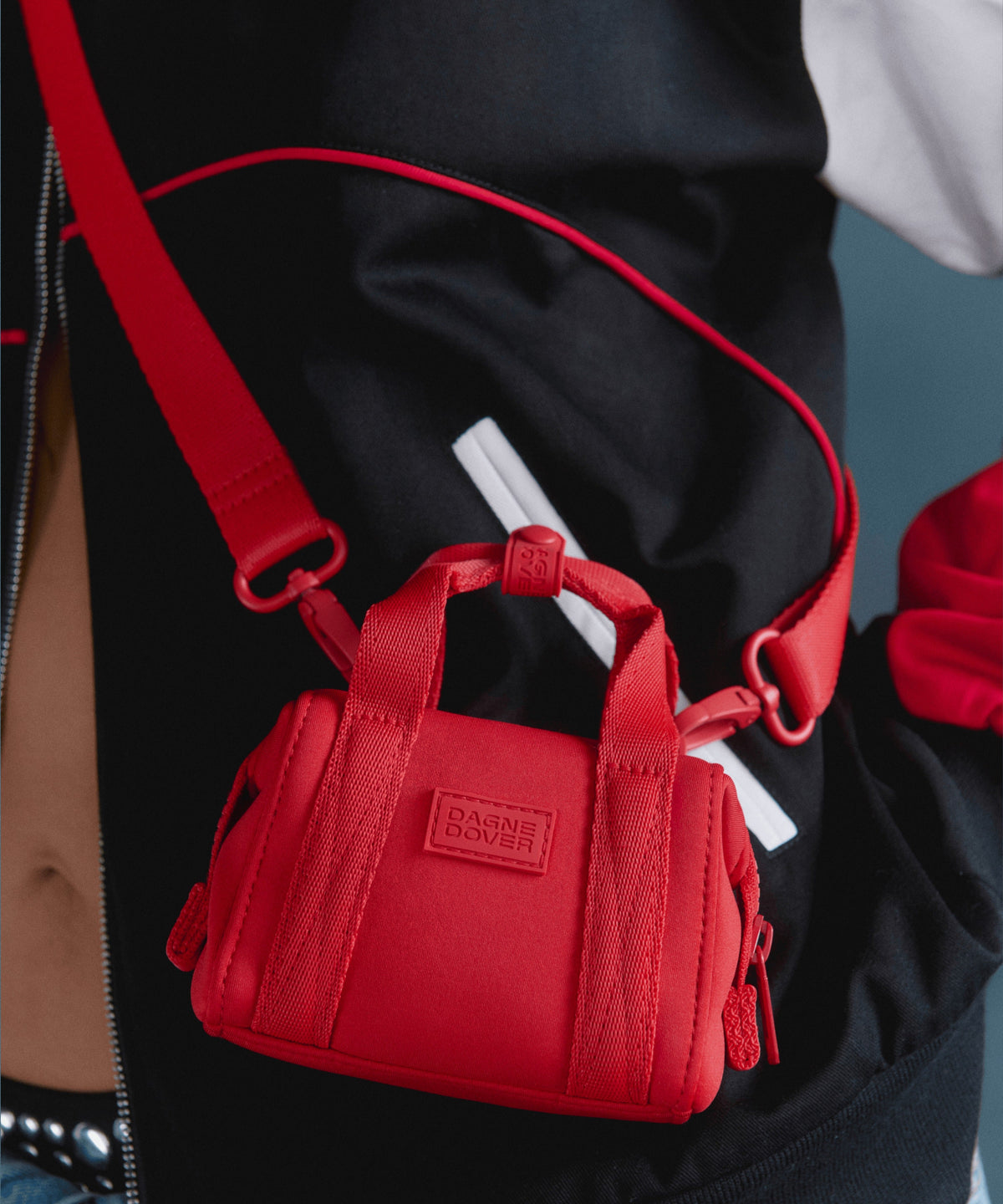 Micro Landon Crossbody in Cherry