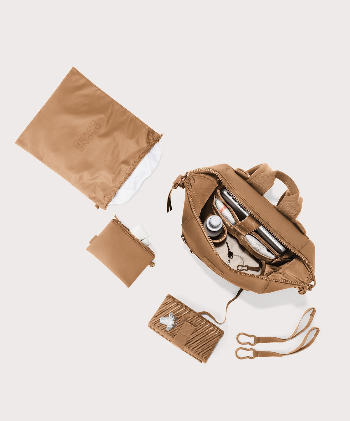 Indi Diaper Backpack in Camel, Medium